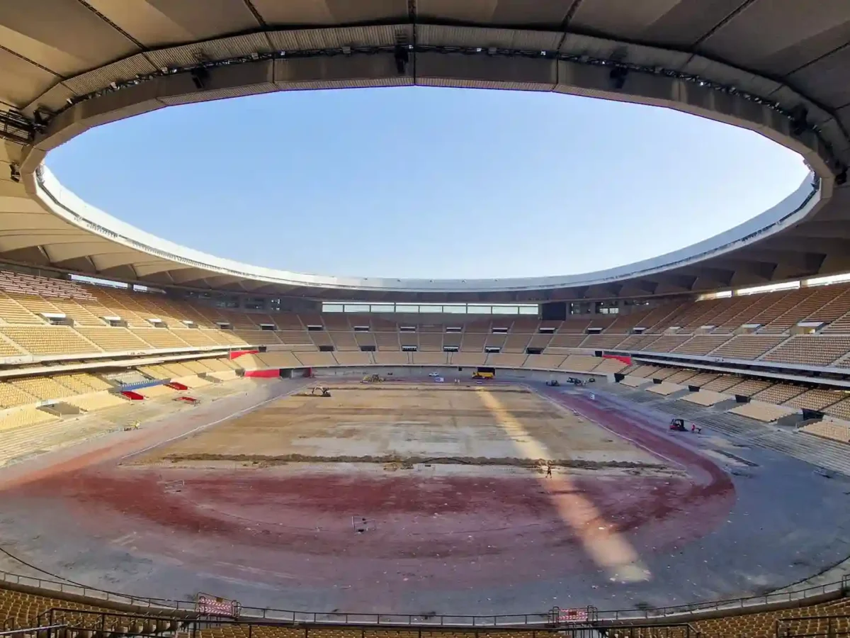 Vista general de las obras del estadio de La Cartuja para la Copa del Mundo 2030 - María José López - Europa Press