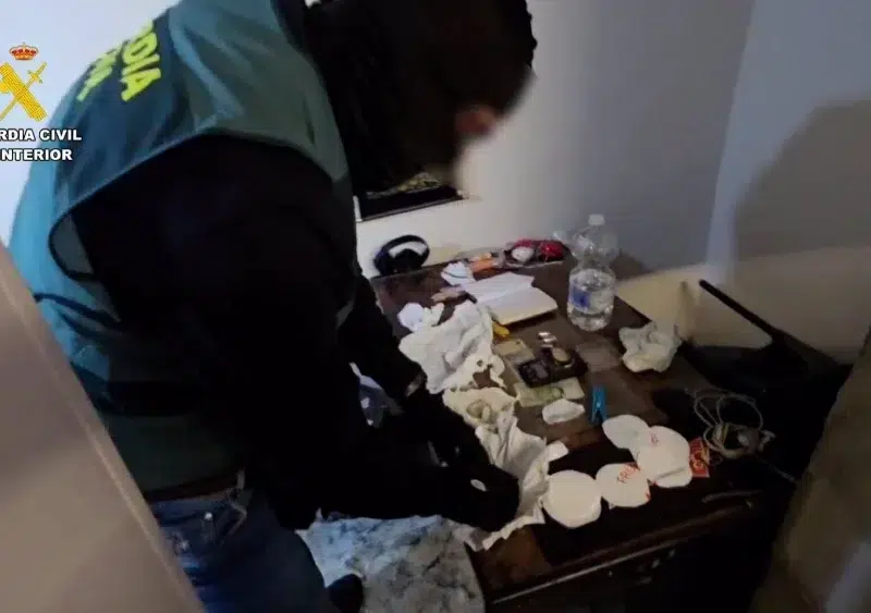 Imagen de uno de los registros en la operación "Sorpasso 15" - GUARDIA CIVIL