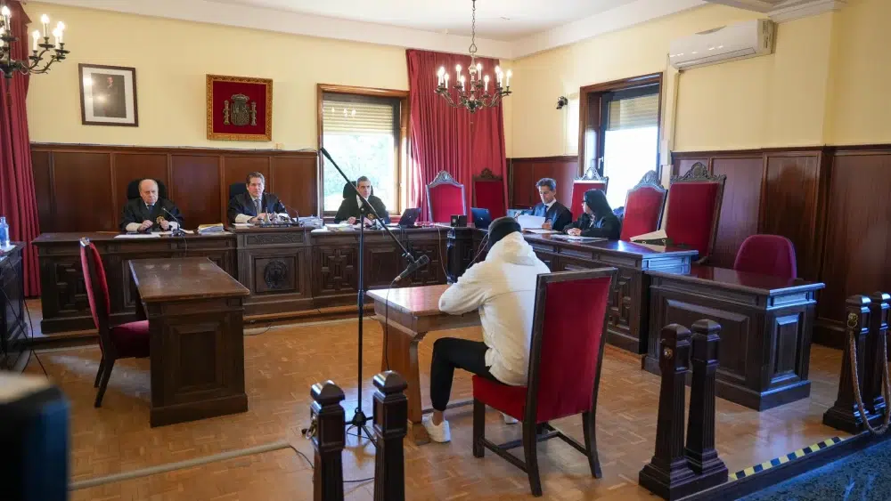 José Manuel V.V., alias "el Vara" al comparecer en el juicio por el atropello mortal de una bebé en Castilblanco de los Arroyos - FRANCISCO J. OLMO