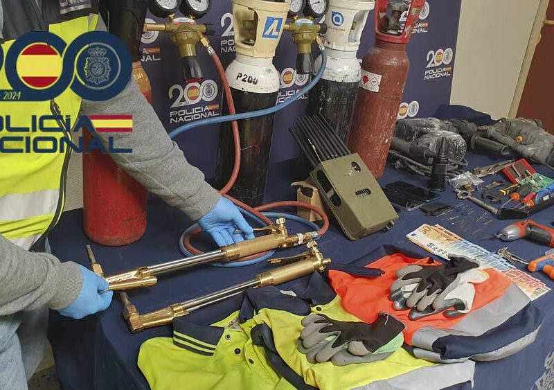 La Policía Nacional desarticula un Grupo Criminal dedicado a los robos con fuerza empleando sistemas de oxicorte y lanza térmica - Policía Nacional