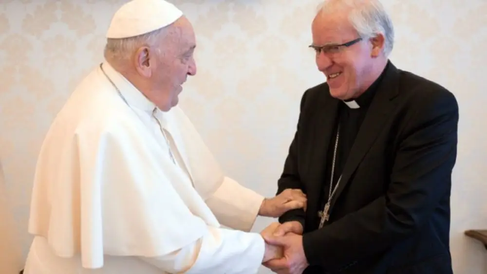 El Papa Francisco y el arzobispo de Sevilla, José Ángel Saiz Meneses, durante un encuentro - Archidiócesis de Sevilla