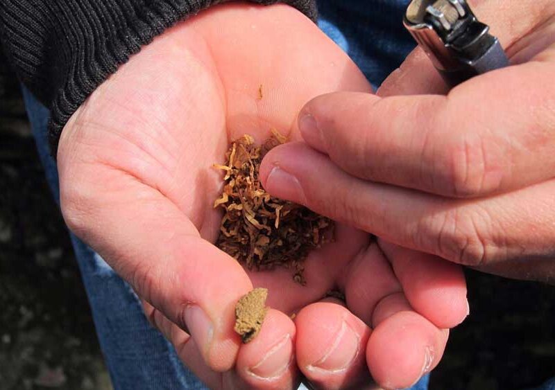 Un joven elaborando un porro de hachís - Europa Press