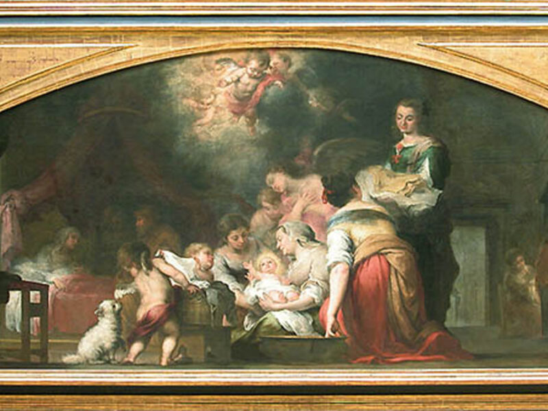 El Nacimiento de la Virgen de Murillo que se encuentra en el Luvre. Wikipedia