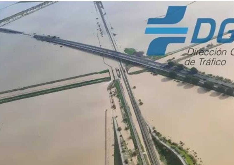 La AP4 cortada al tráfico por anegaciones. - DGT