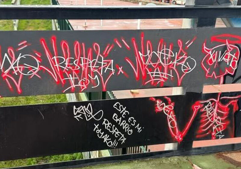 Grafiti pintado en Nervión. - Policía Local de Sevilla