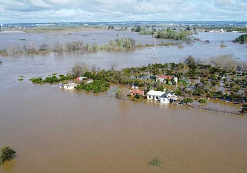 Inundación en La Algaba por la crecida de la Rivera de Huelva. - Ayuntamiento de La Algaba