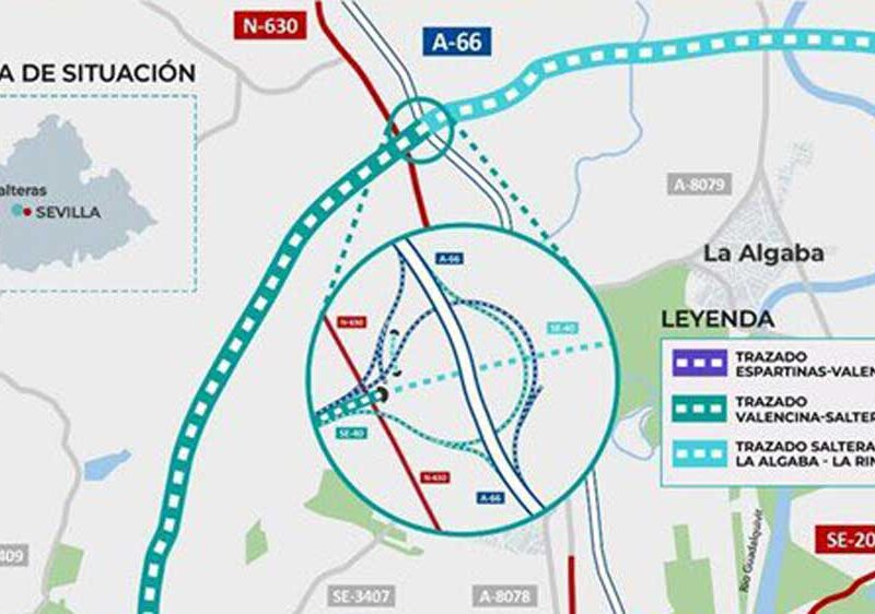 Plano con el tramo de la SE-40 objeto de la licitación. - Gobierno de España