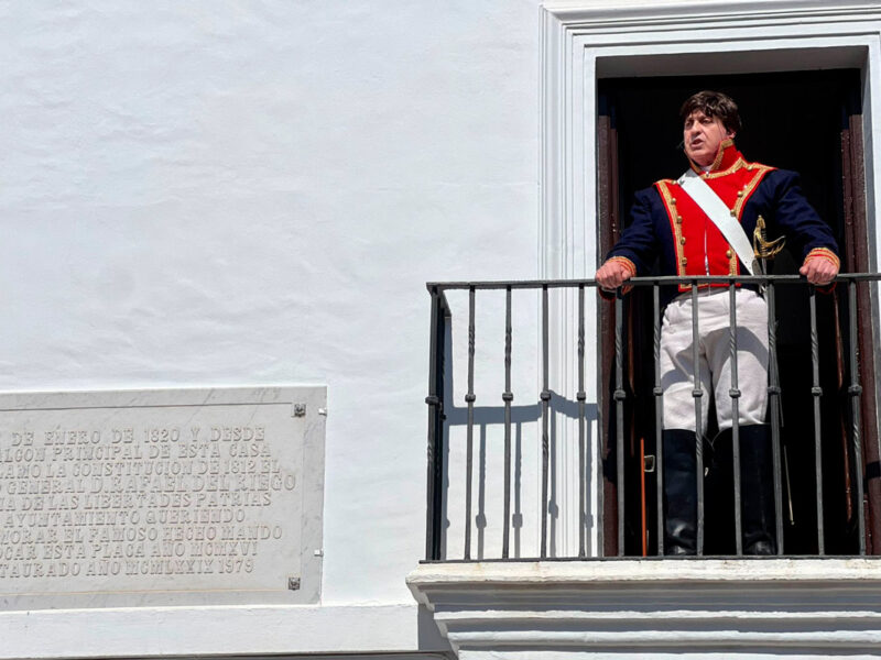 Recreación histórica del Pronunciamiento de Rafael del Riego en Las Cabezas de San Juan. Cedida