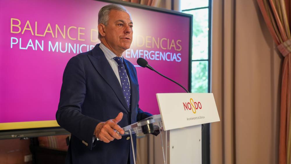 José Luis Sanz, durante el balance de incidencias del Plan Municipal de Emergencias -Ayuntamiento de Sevilla