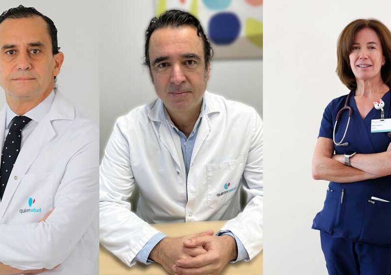 Los doctores Salvador Morales, Adolfo López y María José Lirola. - QuirónSalud
