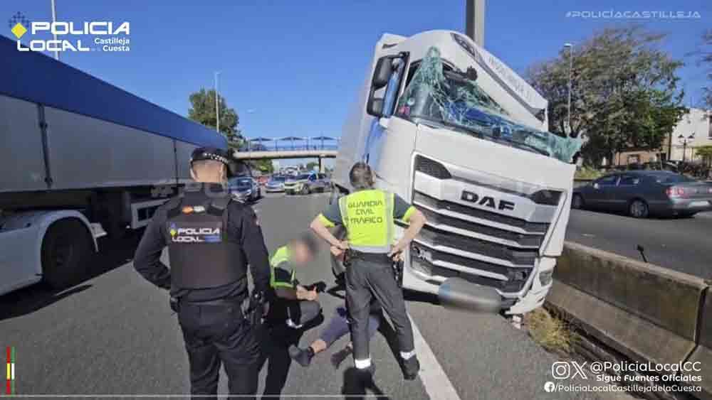 Accidente en la A49. - Policía Local de Castilleja de la Cuesta