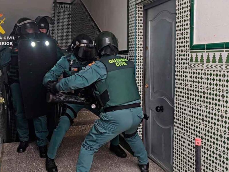 Imagen de la intervención de los agentes en La Rinconada. - Guardia Civil