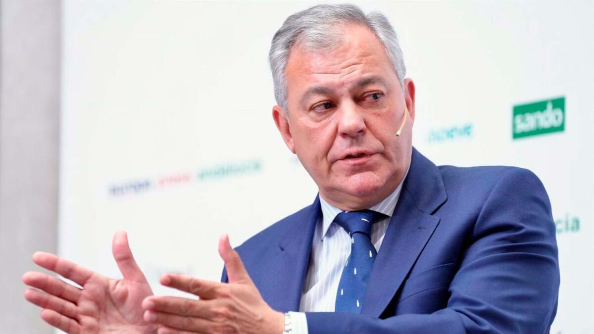 El alcalde de Sevilla, José Luis Sanz, en el desayuno informativo de Europa Press.- María José López/Europa Press