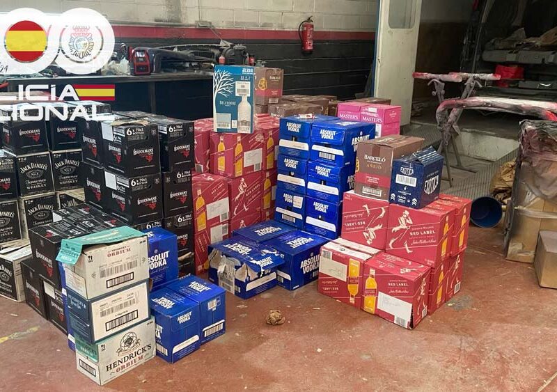 Imagen de los productos robados e intervenidos a la organización criminal - Policía Nacional