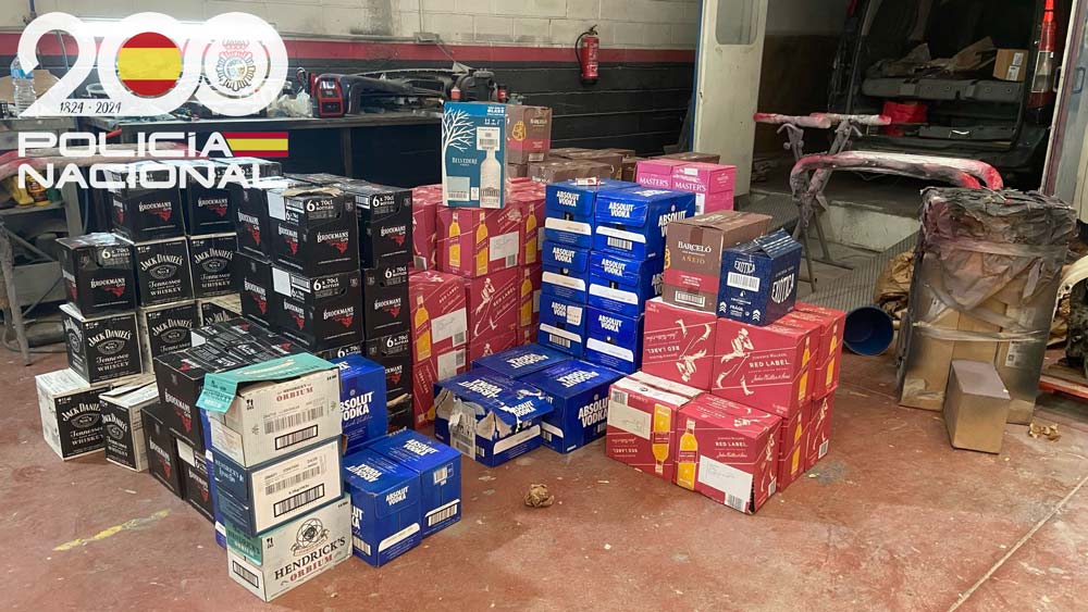 Imagen de los productos robados e intervenidos a la organización criminal - Policía Nacional