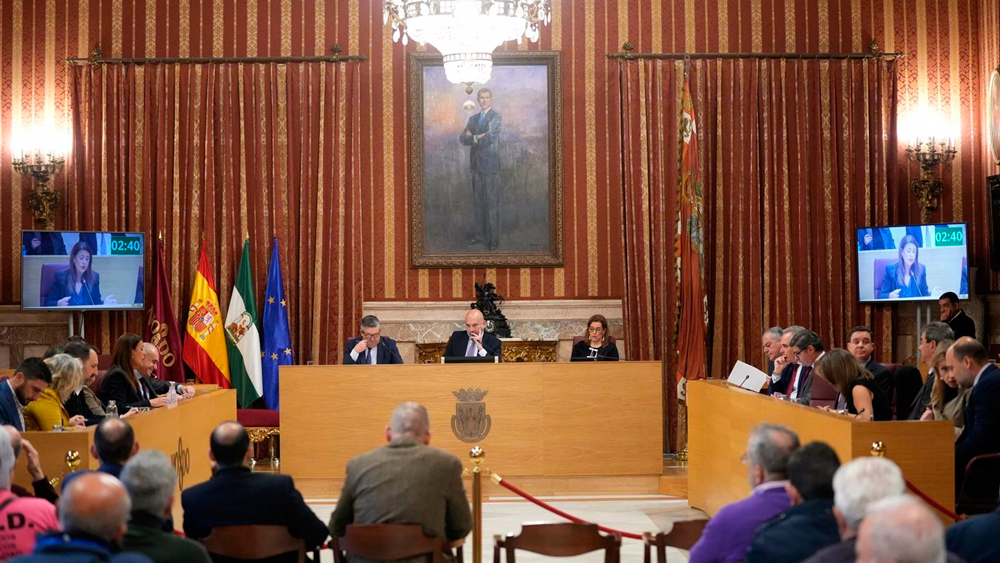 Pleno ordinario del mes de mayo en el Salón Colón del Ayuntamiento. - María José López / Europa Press