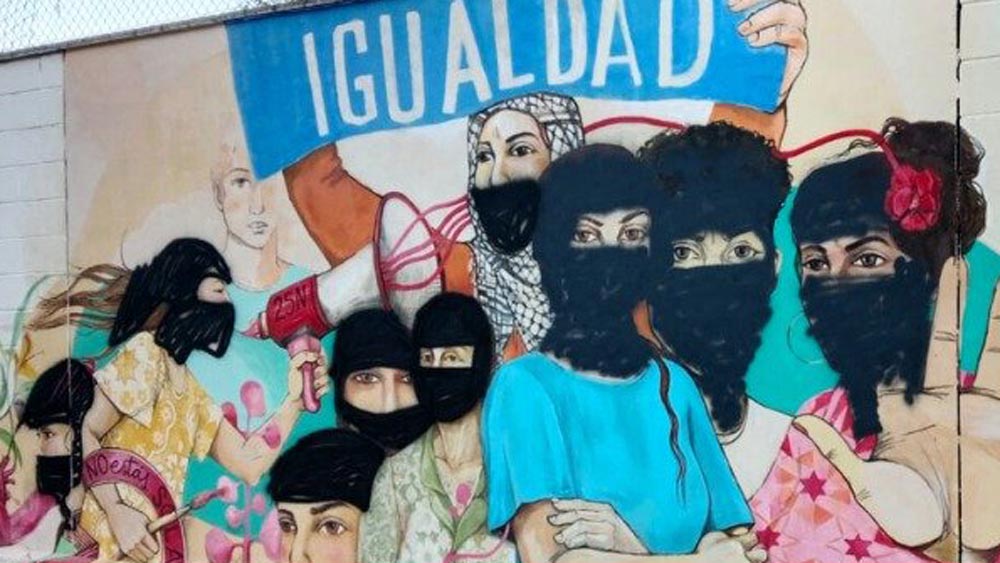 Mural del CEIP Blas Infante tras el acto vandálico. - CEIP Blas Infante