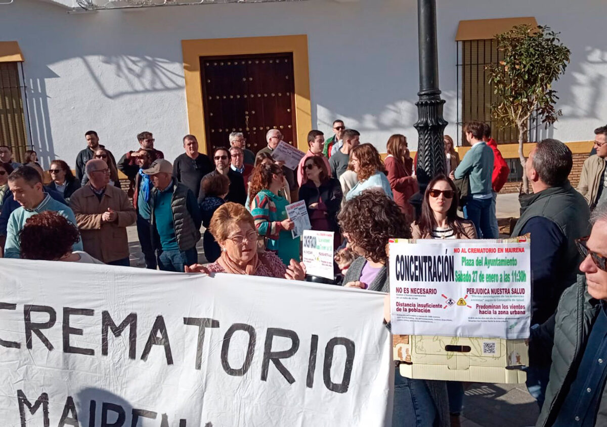 Protesta vecinal contra el proyecto de nuevo crematorio en Mairena del Alcor.- Ecologistas en Acción