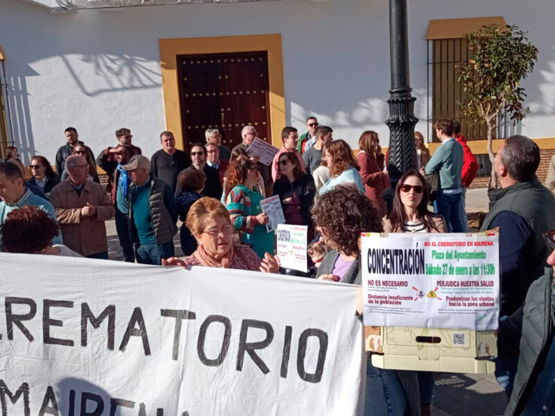 Protesta vecinal contra el proyecto de nuevo crematorio en Mairena del Alcor.- Ecologistas en Acción