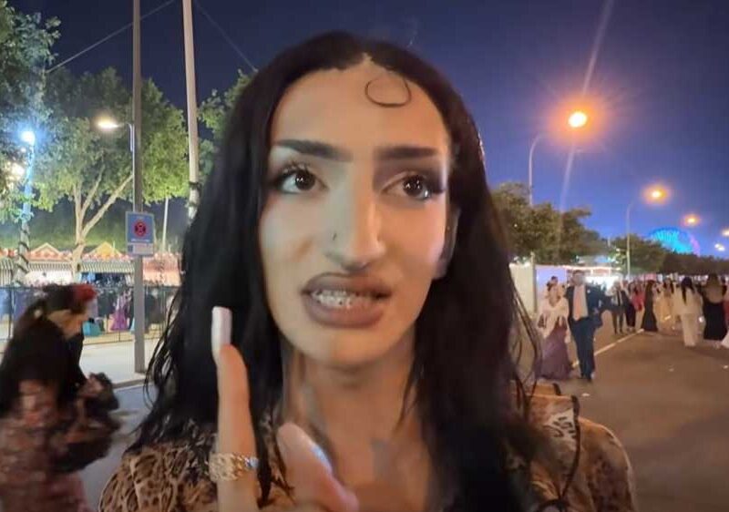 Shannis denunciando su ataque tránsfobo en la Feria de Sevilla. - Canal de YouTube: UyAlbert