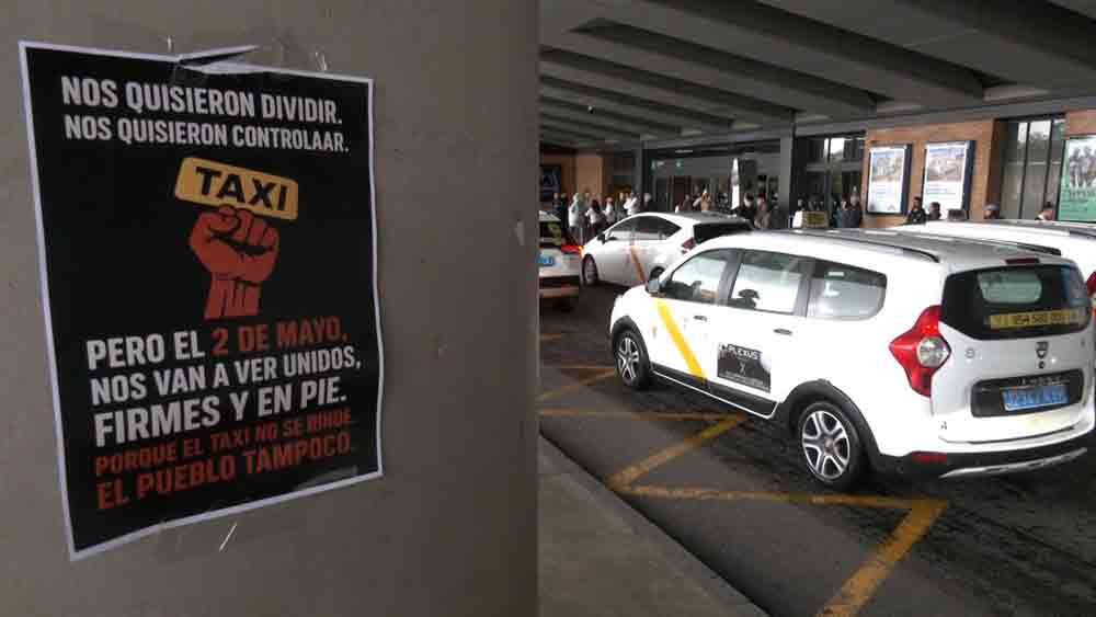 Protesta de Solidaridad Hispalense del Taxi - Europa Press