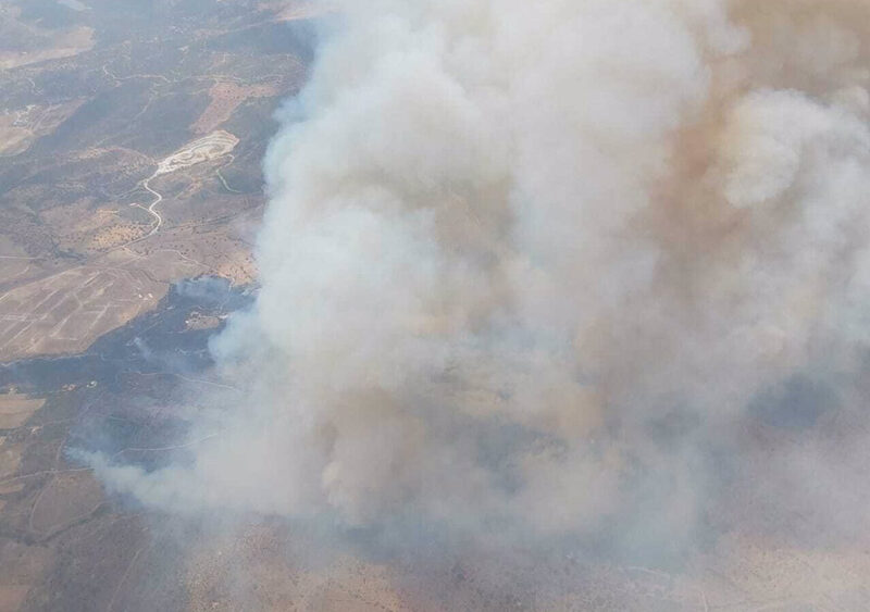 Imagen del incendio de Burguillos. - Infoca