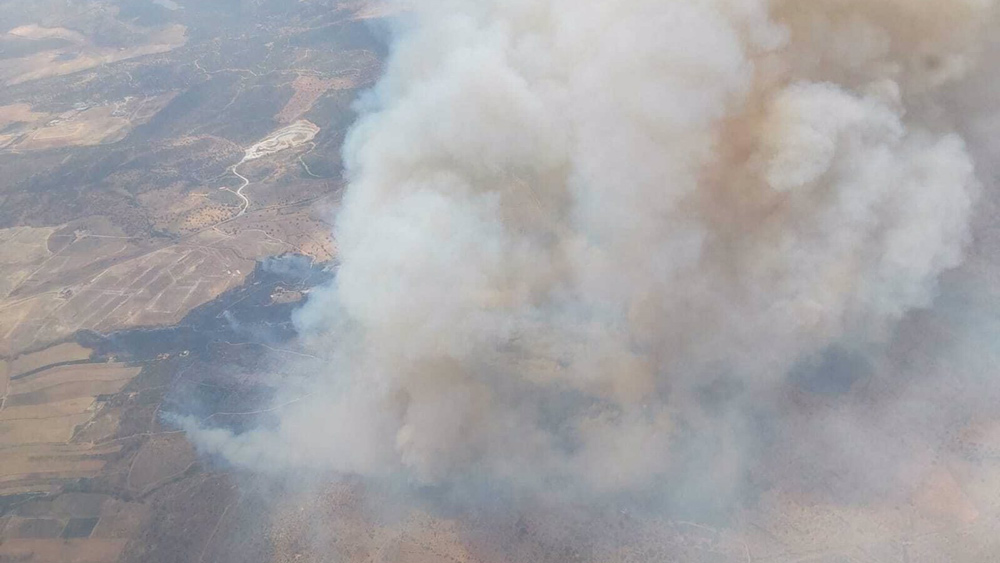 Imagen del incendio de Burguillos. - Infoca