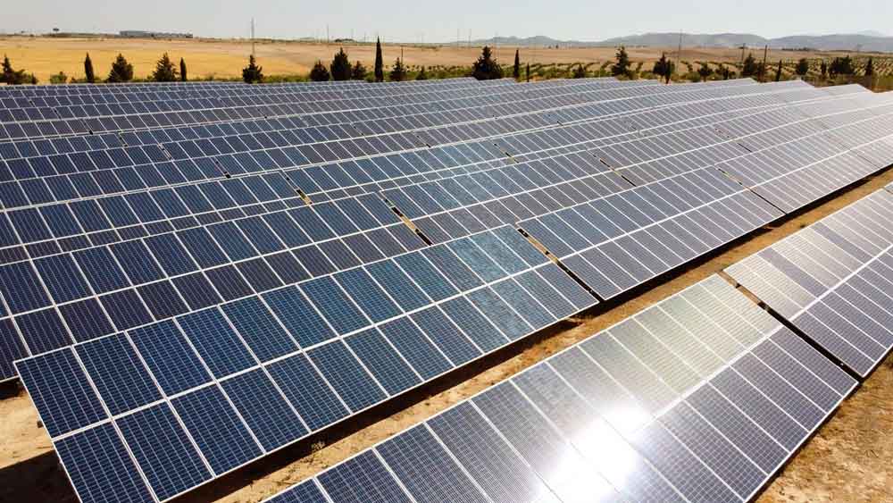 Paneles fotovoltaicos en una imagen de archivo - ANSASOL