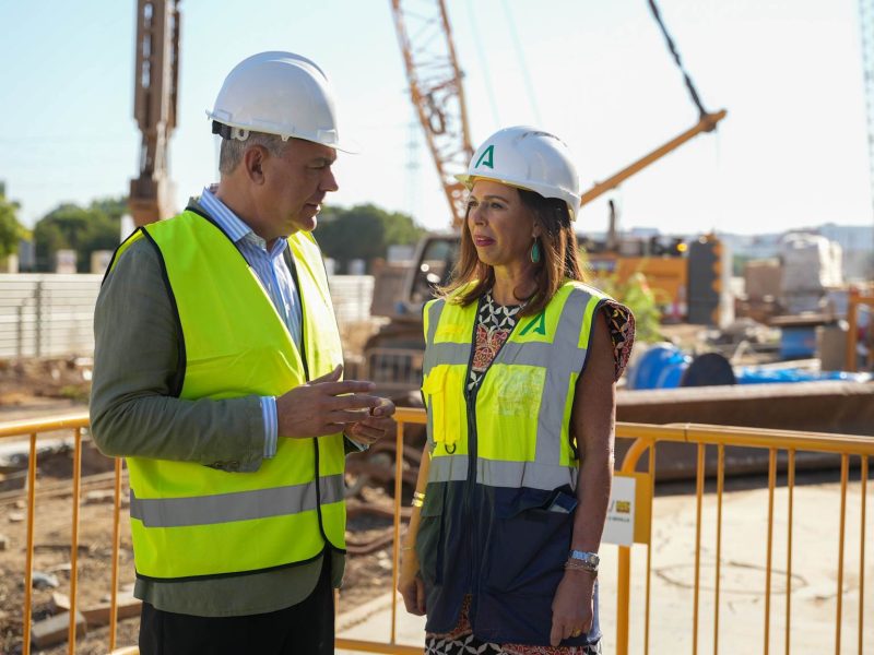 José Luis Sanz en las obras de la Línea 3 del Metro