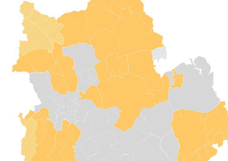 Mapa de zonas sanitarias de Sevilla. - SMA
