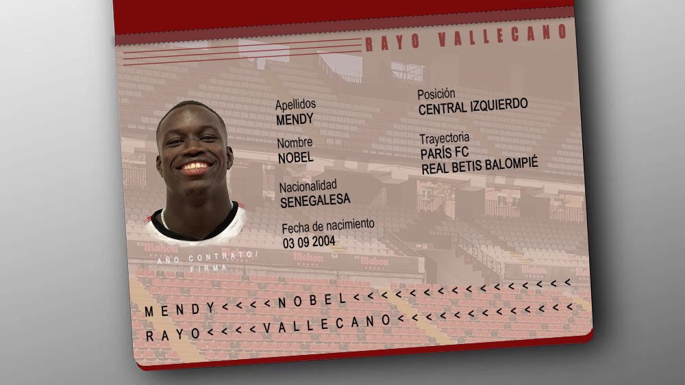 Presentación de Nobel Mendy en el Rayo Vallecano