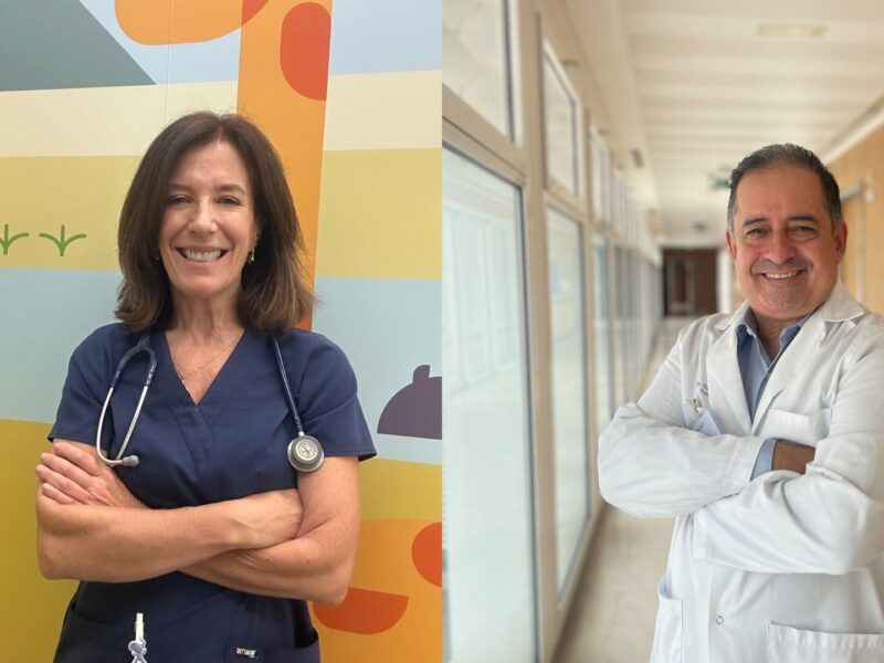 La pediatra María José Lirola y el pediatra Andrés Osuna