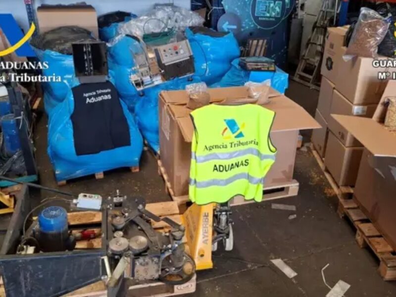 Intervenidos 1.600 kilos de picadura de tabaco de contrabando en una nave de Sanlúcar la Mayor