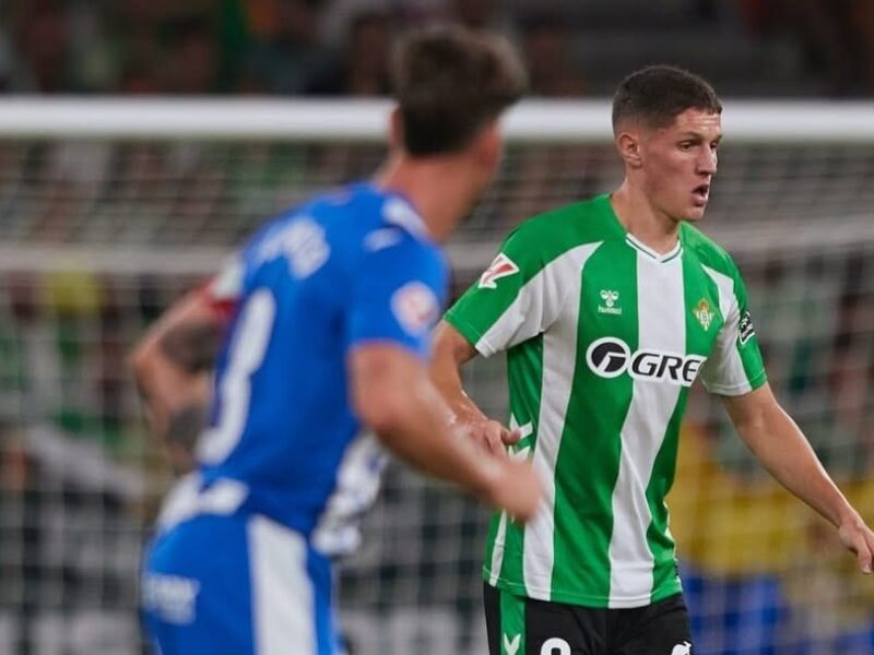 Sergi Altimira en el partido ante el Deportivo Alavés