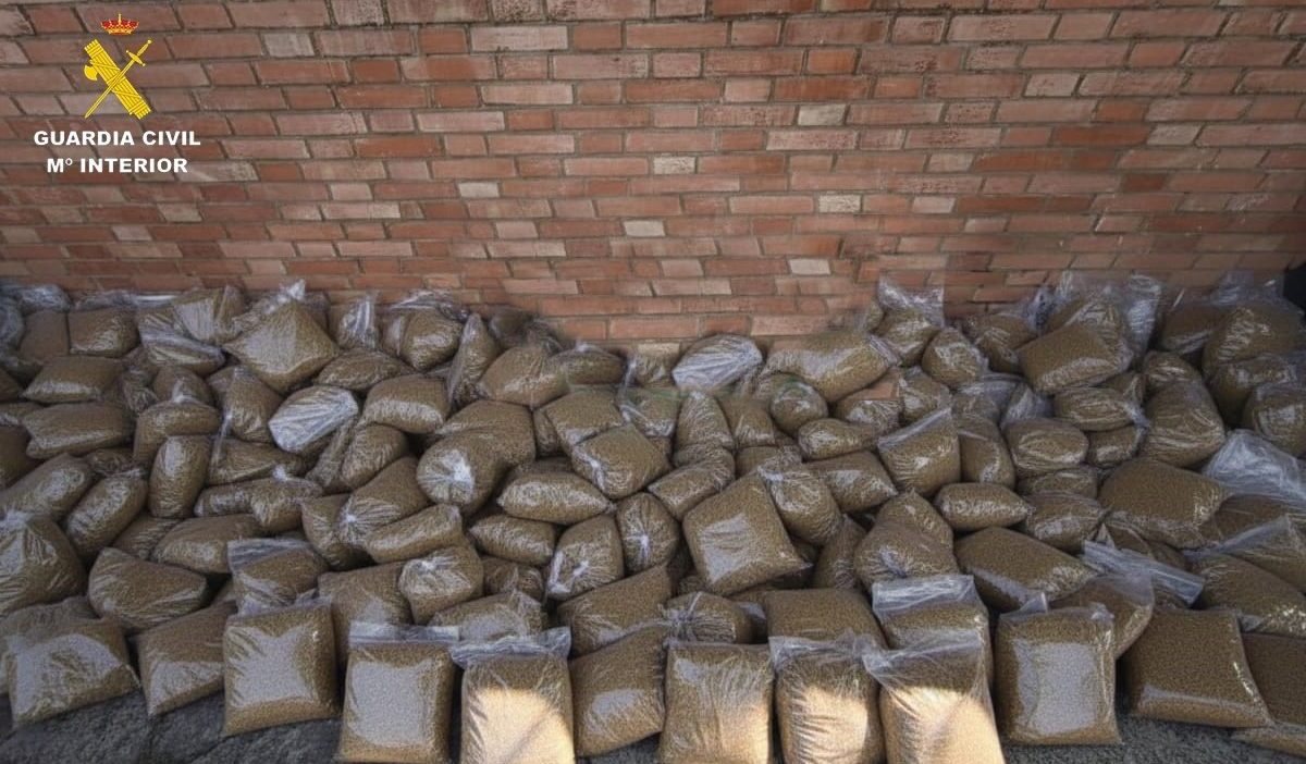 La picadura de tabaco ilegal intervenida por la Guardia Civil