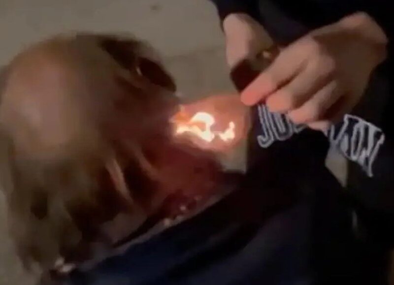 Captura del vídeo grabado por los menores en Benacazón