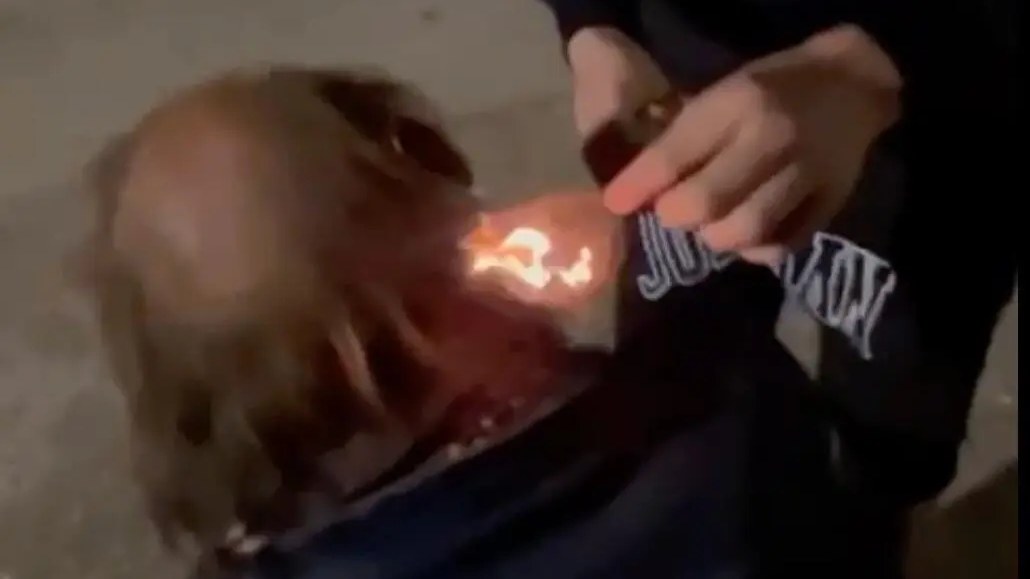 Captura del vídeo grabado por los menores en Benacazón