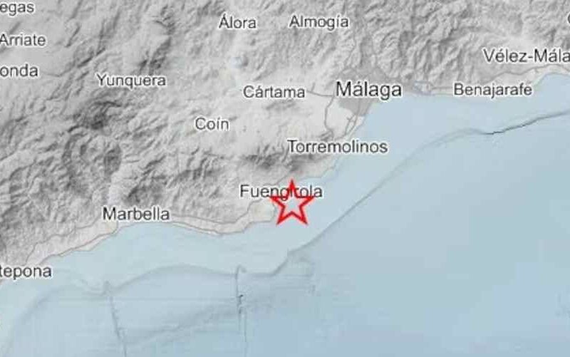 El terremoto de este viernes con epicentro en la localidad malagueña de Fuengirola. WEB IGN (WEB IGN)
