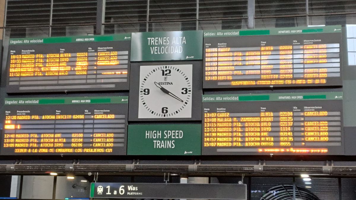 Suspendida la alta velocidad entre Madrid y Andalucía este lunes tras el accidente